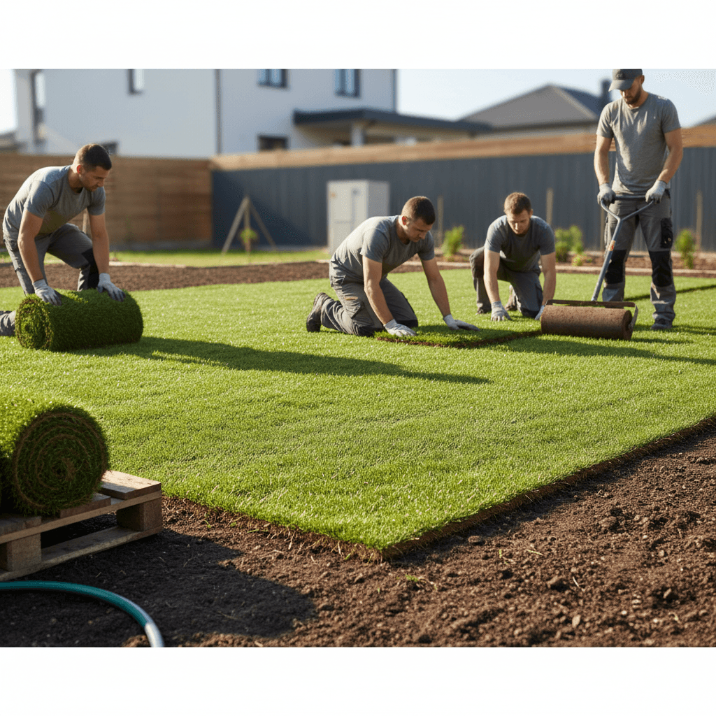 Sod installation