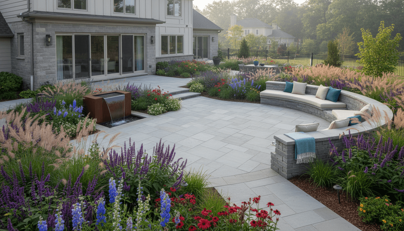 Landscape design and installation with custom plants